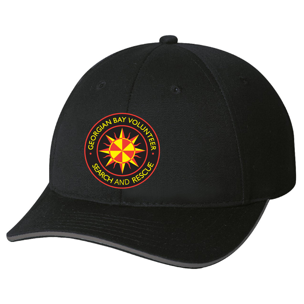 Adjustable twill hat with Reflective piping on brim