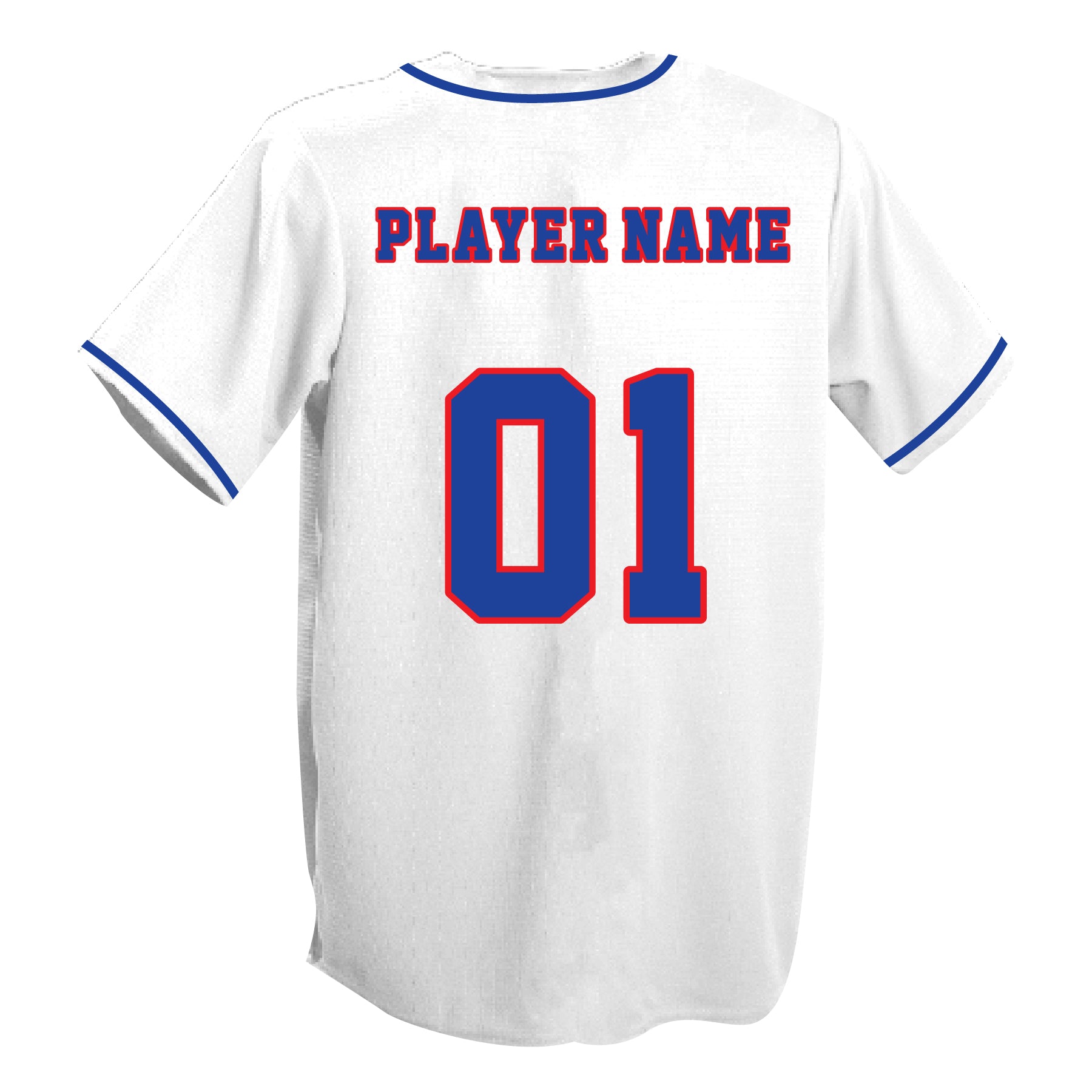 White Full Button Jersey