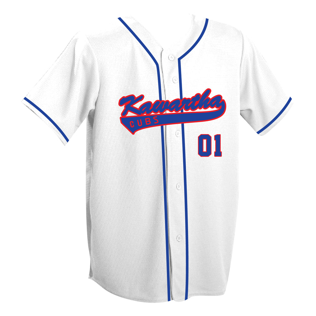 White Full Button Jersey